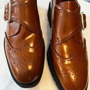 Marc Fisher Brown Leather Brogue Derbys